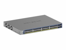 NETGEAR Smart S3300-52X - V3 - přepínač - L3 Lite - inteligentní - 48 x 10/100/1000 + 4 x SFP+ - desktop, Lze montovat do rozvaděče (380 W) - pro P/N: AXM764-10000S, AXM765-10000S, G728TXPAV-10000S, G