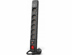 Acar Napájecí proužek S6 USB A+C 3M 6X 230V PD3.0 QC černý