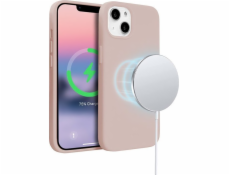 CRONG Barevný magnetický kryt iPhone 14 / iPhone 13 MagSafe pískově růžový