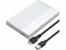 Qoltec Bydlení | 2,5palcový SSD HDD pozice | SATA | USB 3.0 | Super rychlost 5 Gb/s | 2TB | Stříbro