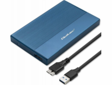 Qoltec Bydlení | SSD HDD 2,5  Drive Bay | SATA | USB 3.0 | Super Speed 5 Gb/s | 2 TB | Modrá