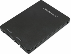 Qoltec M.2 SSD adaptér | SATA NGFF na SATA III | 2TB | Super rychlost 6Gb/s | Černý