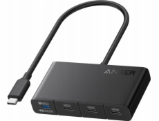 Anker Hub 4v1 10Gbps USB-C černý