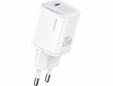 USAMS 20W GaN USB-C rychlé nabíjení CC248 nástěnná nabíječka bílá