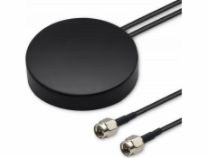 Qoltec GPS+4G, GLONASS všesměrová anténa | 28dBi | 50W | 2 x SMA samec | Externí