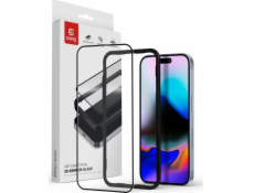 CRONG Antibakteriální 3D Armor Glass – temperované 9H Full Glue pro iPhone 16 Pro Max + instalační rámeček
