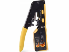 Digitus Krimpovací nástroj pro RJ45 průchozí zástrčky cat.5e/cat.6, RJ12, RJ11 s funkcí řezání kabelů a odizolování