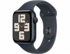 Apple Watch SE GPS + Cellular, 44mm půlnoční hliníkové pouzdro, půlnoční sportovní řemínek – velikost M/L