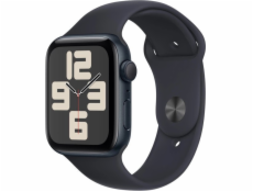 Apple Watch SE GPS, 44mm půlnoční hliníkové pouzdro s půlnočním sportovním páskem - velikost M/L