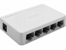 Qoltec SWITCH síťový přepínač 5 x RJ45 portů | 1000 Mbps | Rychlý Ethernet | LAN