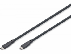 Digitus Silikonový propojovací kabel USB-C – USB-C, USB 4 Gen2 20G 8K 240W, 2m černý