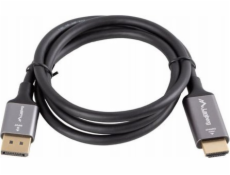 Lanberg Displayport(M)-HDMI(M) kabel 1,8M 4K černo-stříbrný