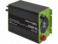 Qoltec  Solární invertor 3v1 s funkcí AC nabíjení | MPPT | UPS | ATS | 1000W | 2000W | 12V až 230V | Čistá sina