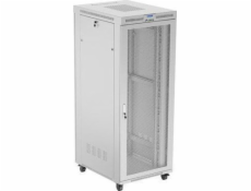 Lanberg 19palcová 42U 800x1000 stojací racková skříň perforované dveře LCD šedá (ploché balení)