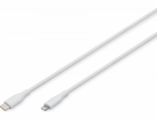 Digitus Silikonový napájecí kabel USB-C – Lightning, USB 2.0 60W, MFI Certified, 1m bílý