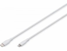 Digitus Silikonový napájecí kabel USB-C – Lightning, USB 2.0 60W, MFI Certified, 0,5 m bílý