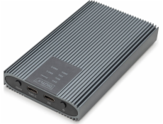 Digitus Klonovací stanice/skříň USB 3.1 typu C pro SSD M.2 NVMe 20 Gb/s, hliník, bez použití nástrojů