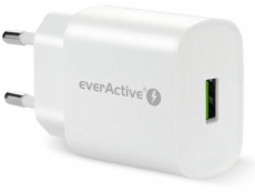 everActive  1X USB 18W QC3.0 nástěnná nabíječka bílá