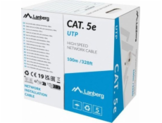 Lanberg LAN kabel UTP cat.5E 100M Wire CU grey fluke prošel