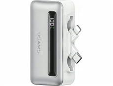 USAMS Powerbanka 4500mAh 20W USB-C/Lightning Fast Charge stříbrná