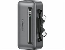 USAMS Powerbanka 4500mAh 20W USB-C/Lightning Fast Charge šedá