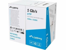 Lanberg LAN kabel UTP 1GB/S CCA drát 100m šedý