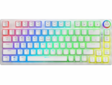 Savio Bezdrátová mechanická klávesnice SAVIO PHENIX WHITE Gateron žlutá, pudinková