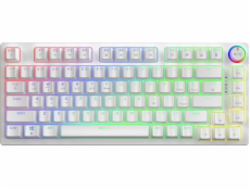 Savio Bezdrátová mechanická klávesnice PHENIX WHITE Gateron žlutá, ABS