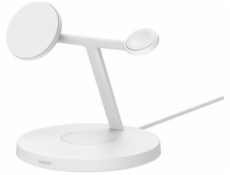 Belkin Boost Charge Pro 3v1 Qi2 15W Nastavitelná nabíječka, bílá