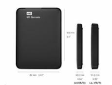 BAZAR - WD Elements Portable 4TB Ext. 2.5  USB3.0, Black