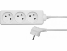AWTools domácí prodlužovací kabel bílý 4 zásuvky 5,0m s uzemněním (AW24627)