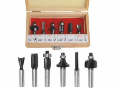 Řezačky na dřevo AWTools, sada 6 kusů, stopka 8 mm (AW40512)