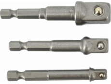 AWTools ADAPTÉRY HEX ZÁSUVEK 3ks. 1/4``-3/8``-1/2`` AW37903