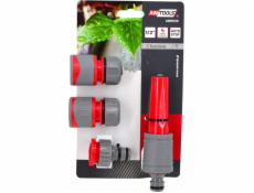 AWTools 4DÍLNÁ SADA ZAPALOVAČŮ 3/4 PRYŽOVÁ RUKOJEŤ