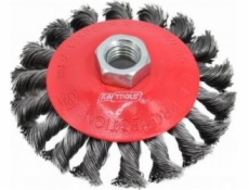 AWTools kroucený kónický kartáč 125mm M14 (AW55137)