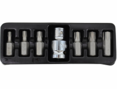 AWTools TORX BIT 7ks. T25 - T55 + ADAPTÉR, S OTVOROU BL AW35116BL