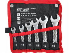 AWTools SADA KRÁTKÝCH OTEVŘENÝCH KLÍČŮ 6ks. /8mm-19mm/ (8,10,13,15,17,19mm)