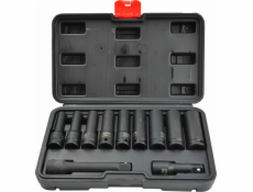 AWTools SADA NÁRAZOVÝCH ZÁSUVEK 1/2 LONG 11 ks. BLACKLINE