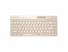 A4tech FStyler FBK26C AS, bezdrátová Dual mode Bluetooth+2,4G klávesnice, CZ, caffe latte