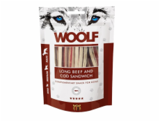 WOOLF Long Beef and Cod Sandwich - pamlsek pro psa - 100g