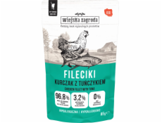 WIEJSKA ZAGRODA Kuřecí Filety s Tuňákem – mokré krmivo pro kočky – 85g
