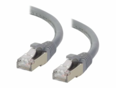 C2G Cat6a Booted Shielded (STP) Network Patch Cable - Patch kabel - RJ-45 (M) do RJ-45 (M) - 30 m - STP - CAT 6a - lisovaný, provedení bez hrbolků, licna - šedá