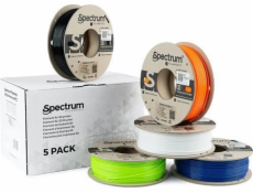 Spectrum Spectrum 3D vlákno, Premium PET-G, 1,75 mm, 5x250 g, 80748, mix Artic White, Deep Black, Lion Orange, Navy Blue, Lime Green