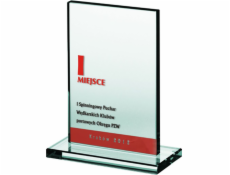 Glass Trophy Engraved + Paint Filled Glass Trophy Engraved + Paint Filled