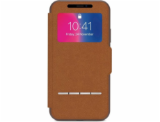 Moshi Moshi Sensecover – Flipové pouzdro pro iPhone X (karamelově hnědé)
