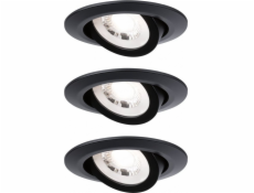 Paulmann sada LED svítidel 3x4,8W 450 lm 3000K 230V černá-mat.