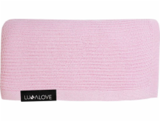 LullaLove Lehká, pletená deka - opar Růžová Lullalove Růžová 90x90