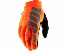 100% Rukavice 100% BRISKER Rukavice fluo oranžová černá vel. M (délka ruky 187-193 mm) (NOVINKA)