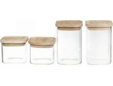 Secret de Gourmet 4 nádoby na kuchyňské stohovatelné sklo Secret de Gourmet