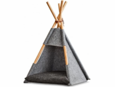 Stan Zeller Teepee Cat, plsť/dřevo, šedá